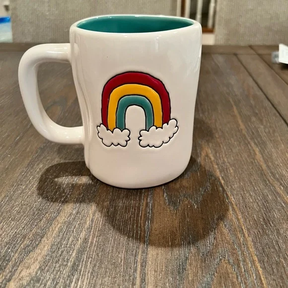 NEW! Rae Dunn “Luck of the Irish” mug with rainbow on other side! - Picture 3 of 4